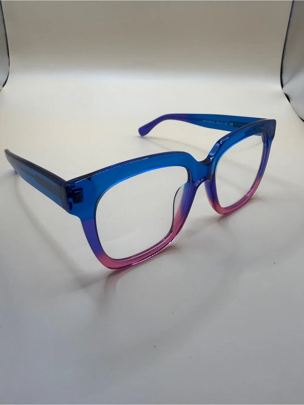 Zeelool Blue-Pink Gradient Glasses Frame, No Prescription